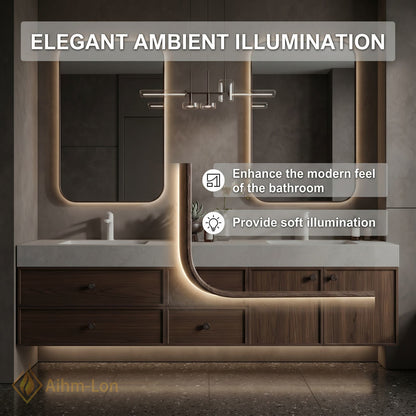 60''-96'' Double Bathroom Vanity with Sink Floating Modern Vanities Storage Drawers Warm