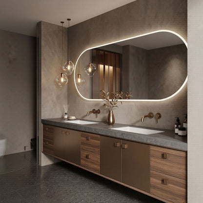 76''-96'' Modern Bathroom Vanity with Sink Marble Texture Top Storage Drawers Cabinet