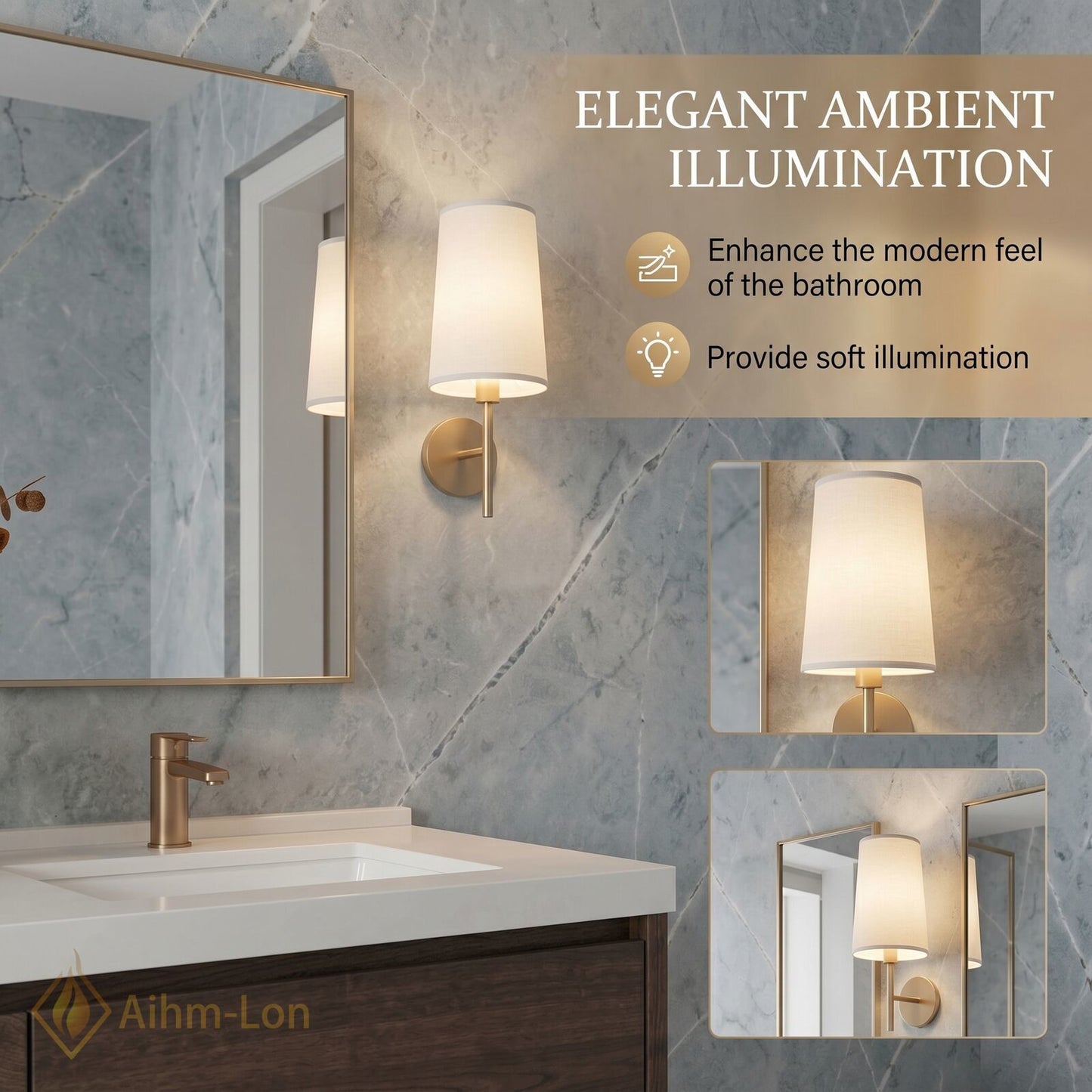 78''-96'' Modern Bathroom Vanity with Sink Wood Marble Drawers Spacious Mirror Cabinet