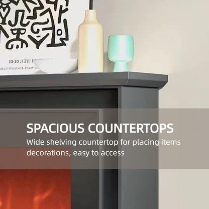 Aihm-Lon Simple Electric Fireplace Solid Wood Frame 47”-86“