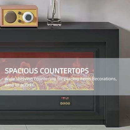 Aihm-Lon Modern Electric Fireplace with Spacious Top Shelf 59”-95”