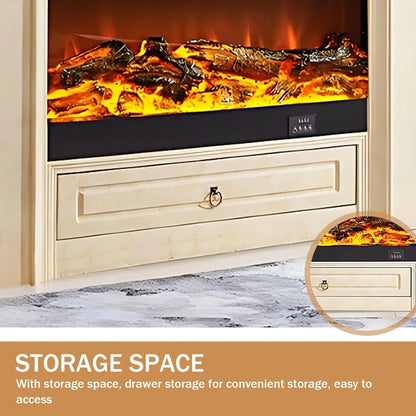 Aihm-Lon Exquisite Electric Fireplace Includes Layered Three-Dimensional Design 59”