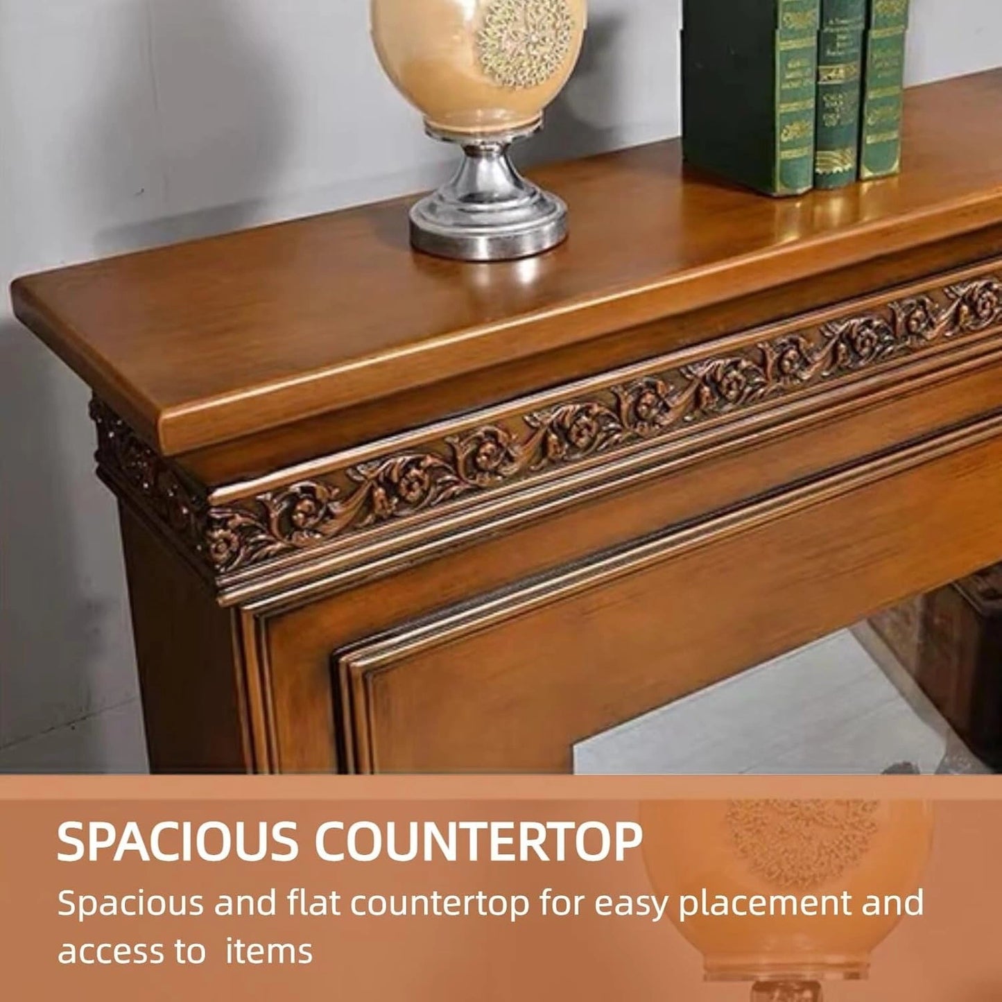 Aihm-Lon Electric Fireplace with Mantel Simple Modern Style 59”