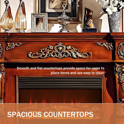 Aihm-Lon Luxury Electric Fireplace with Exquisite Carved Texture 71”