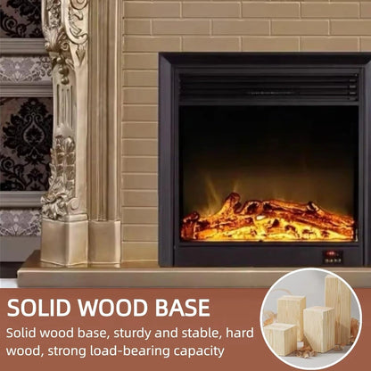 Aihm-Lon Brown Electric Fireplace with LED Simulated Flame 59”