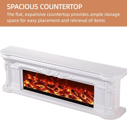 Aihm-Lon Exquisite Electric Fireplace with Realistic LED Flame Effect 79”