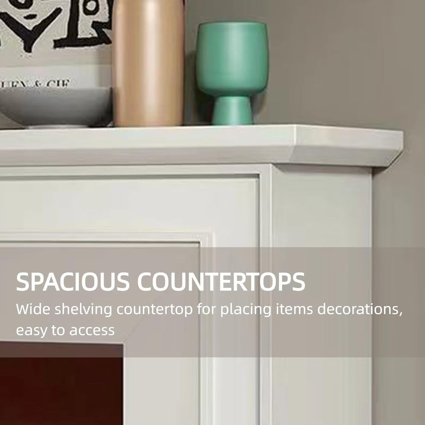 Aihm-Lon Simple Electric Fireplace Solid Wood Frame 47”-86“