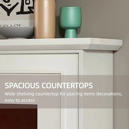 Aihm-Lon Simple Electric Fireplace Solid Wood Frame 47”-86“