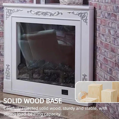 Aihm-Lon Corner Electric Fireplace Includes White Triangular Design 39”