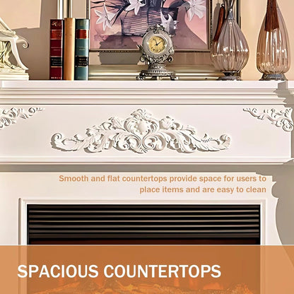 Aihm-Lon Luxury Electric Fireplace with Exquisite Carved Texture 71”