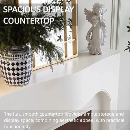 Aihm-Lon Elegant Electric Fireplace Includes Black Modern Wavy Design 42”