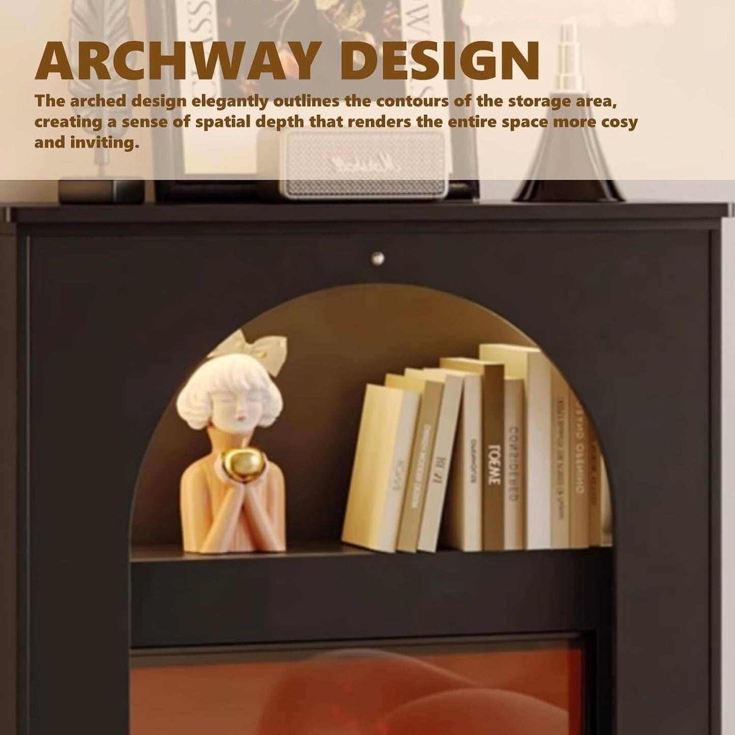 Aihm-Lon Electric Fireplace Archway Design Decorative Fireplace 32”-35”