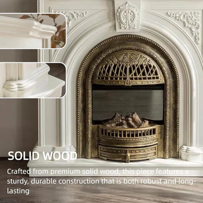 Aihm-Lon Electric Fireplace with Mantel Includes Arched Birdcage 43”-59”