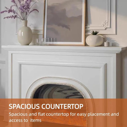 Aihm-Lon Indoor Electric Fireplace with Mantel Includes Realistic Flame 59”