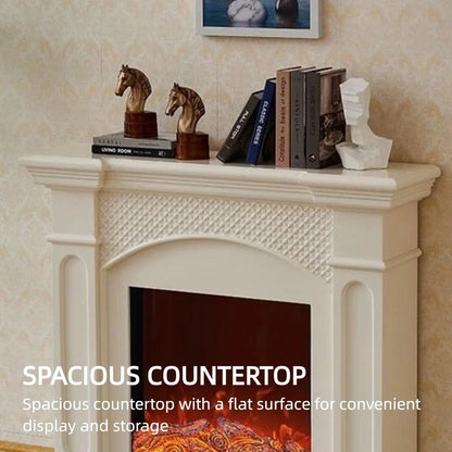 Aihm-Lon Simple Electric Fireplace Includes Diamond Pattern & Curved Frame 47”