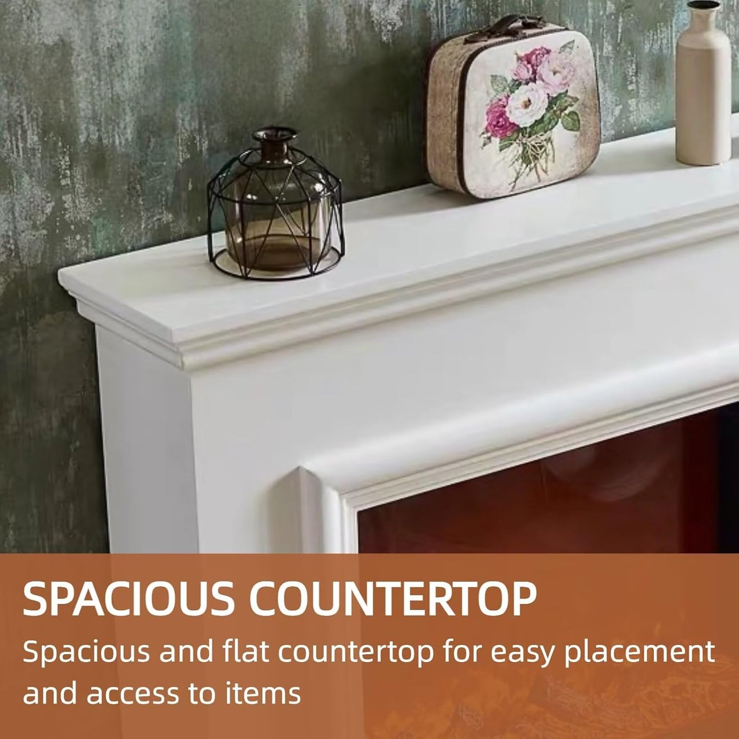 Aihm-Lon Freestanding Electric Fireplace with Faux Flame 47”-69”