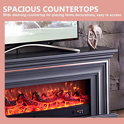 Aihm-Lon Indoor Electric Fireplace Overlay Holding Line Design 79”