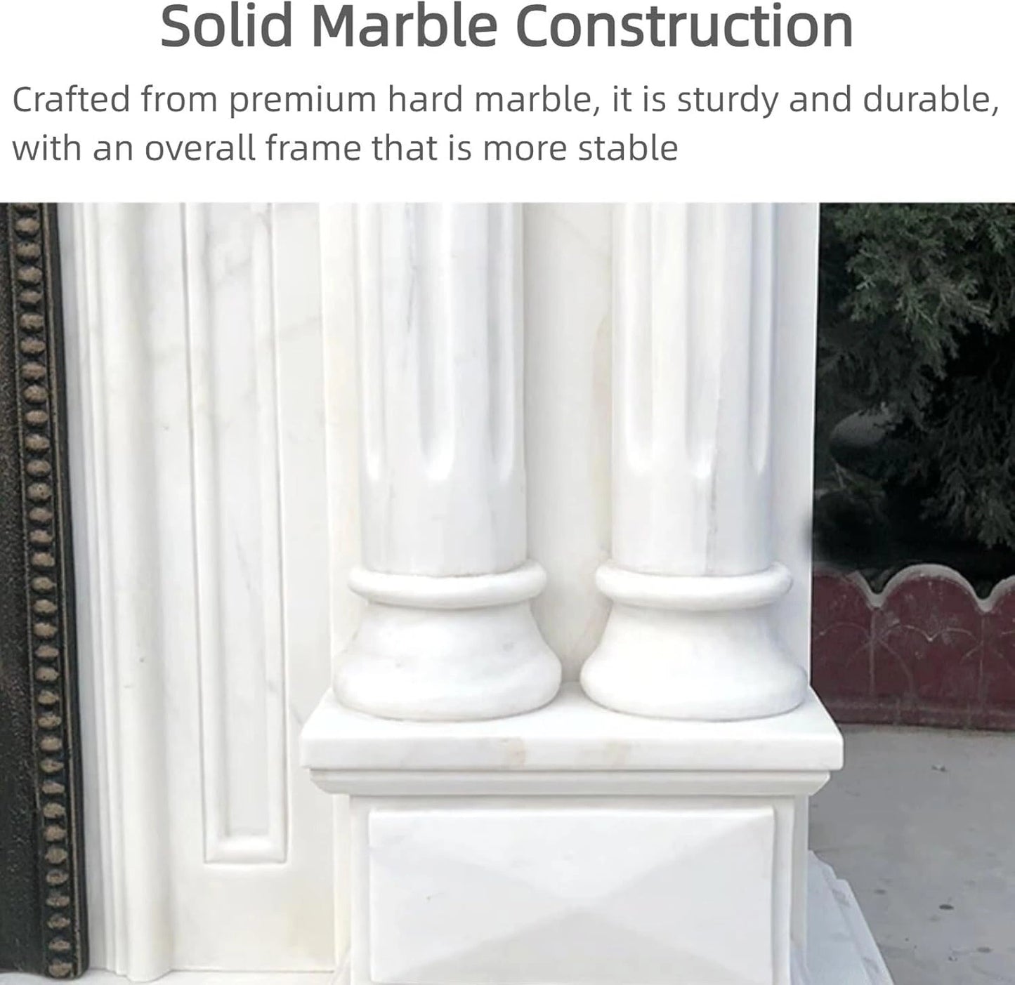 Aihm-Lon Electric Fireplace Includes Luxury Carving & Birdcage Firebox 55” - 63”