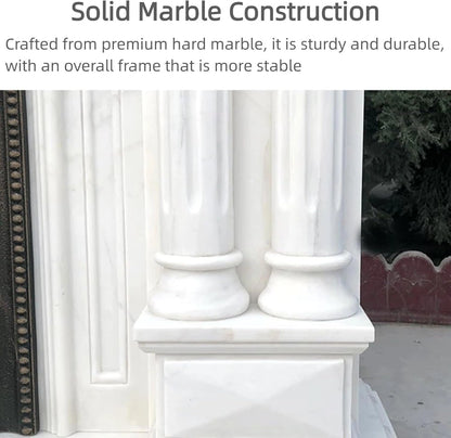 Aihm-Lon Electric Fireplace Includes Luxury Carving & Birdcage Firebox 55” - 63”