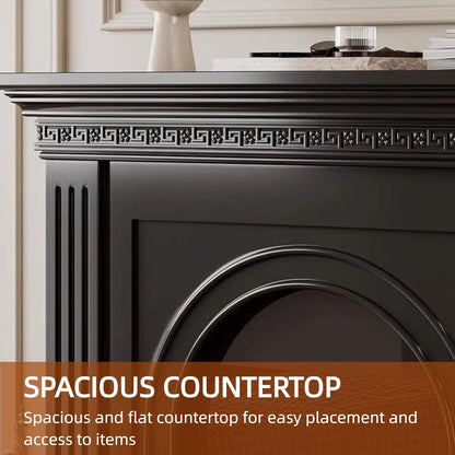 Aihm-Lon Freestanding Electric Fireplace Black Archway 47”-59”