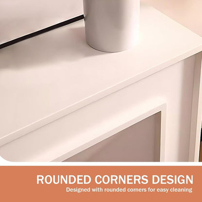 Aihm-Lon White Electric Fireplace French Square Design 47”