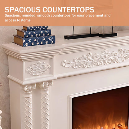 Aihm-Lon Elegant Electric Fireplace includes Column Thread Design 87”