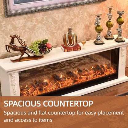 Aihm-Lon Stable Electric Fireplace with 3D Engraving 71”