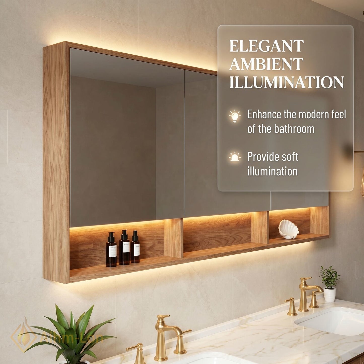 60''-96'' Double Bathroom Vanity with Sink White Marble Top Six Drawers Wall Mounted Mirror
