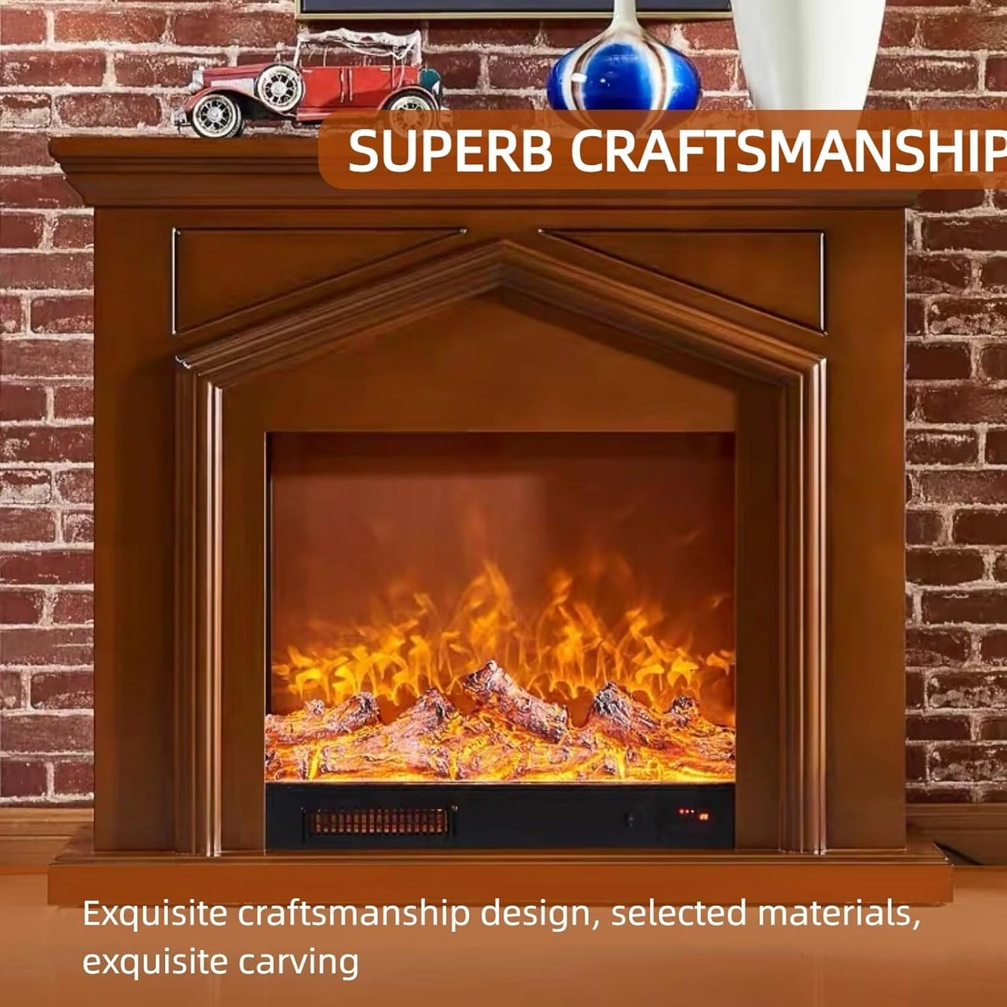 Aihm-Lon Modern Electric Fireplace Realistic Flame 47”-59”