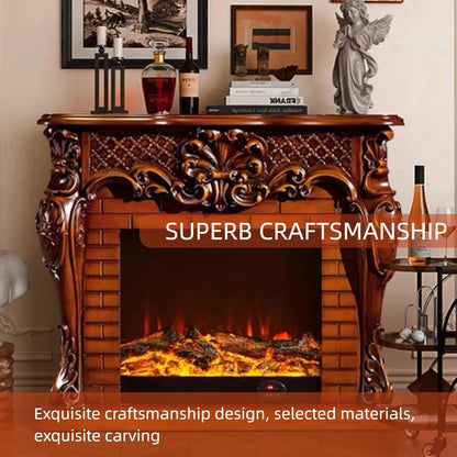 Aihm-Lon Modern Electric Fireplace 3D Plaid Carving 48”