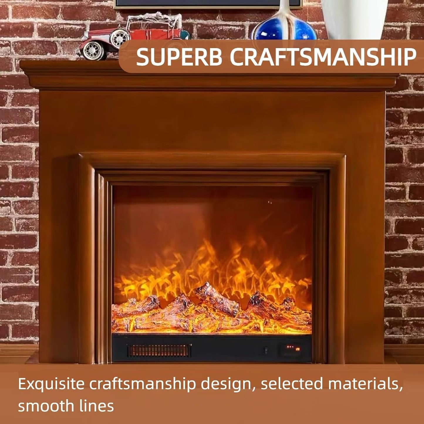 Aihm-Lon Freestanding Electric Fireplace 3D Bezel 47”-59”