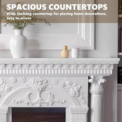 Aihm-Lon Electric Fireplace Heater with Unique Roman Column Design