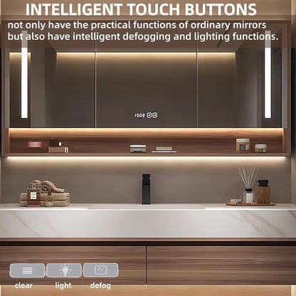 52"40"Luxury Bathroom Vanity with Sink (Wood Grain Color Modern Style)