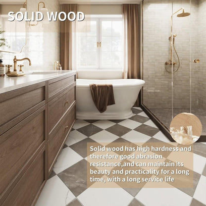 60"-96" Floating Bathroom Vanity with Double Sinks (Medieval Log Style)