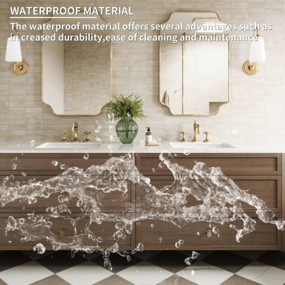 60"-96" Floating Bathroom Vanity with Double Sinks (Medieval Log Style)