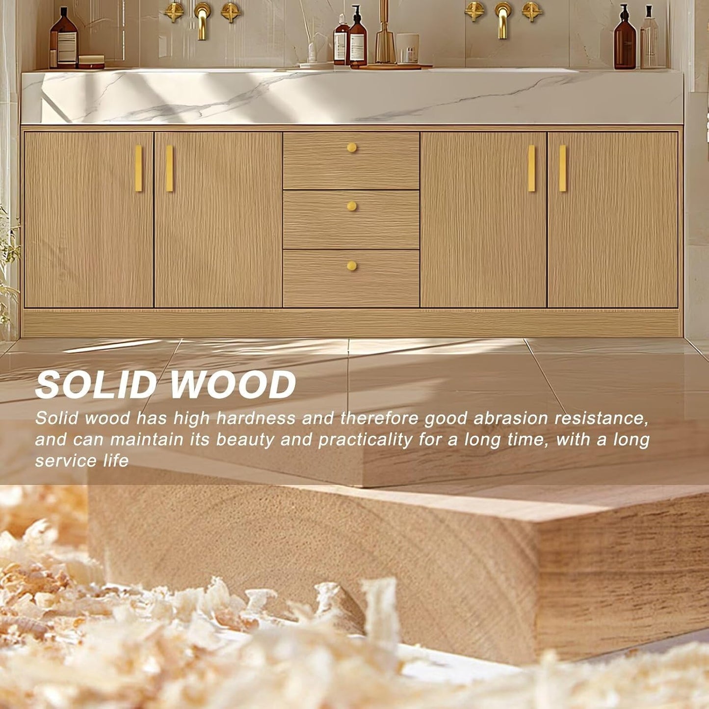 72"Freestanding Bathroom Vanity with Double Sinks Includes Rock Slabs