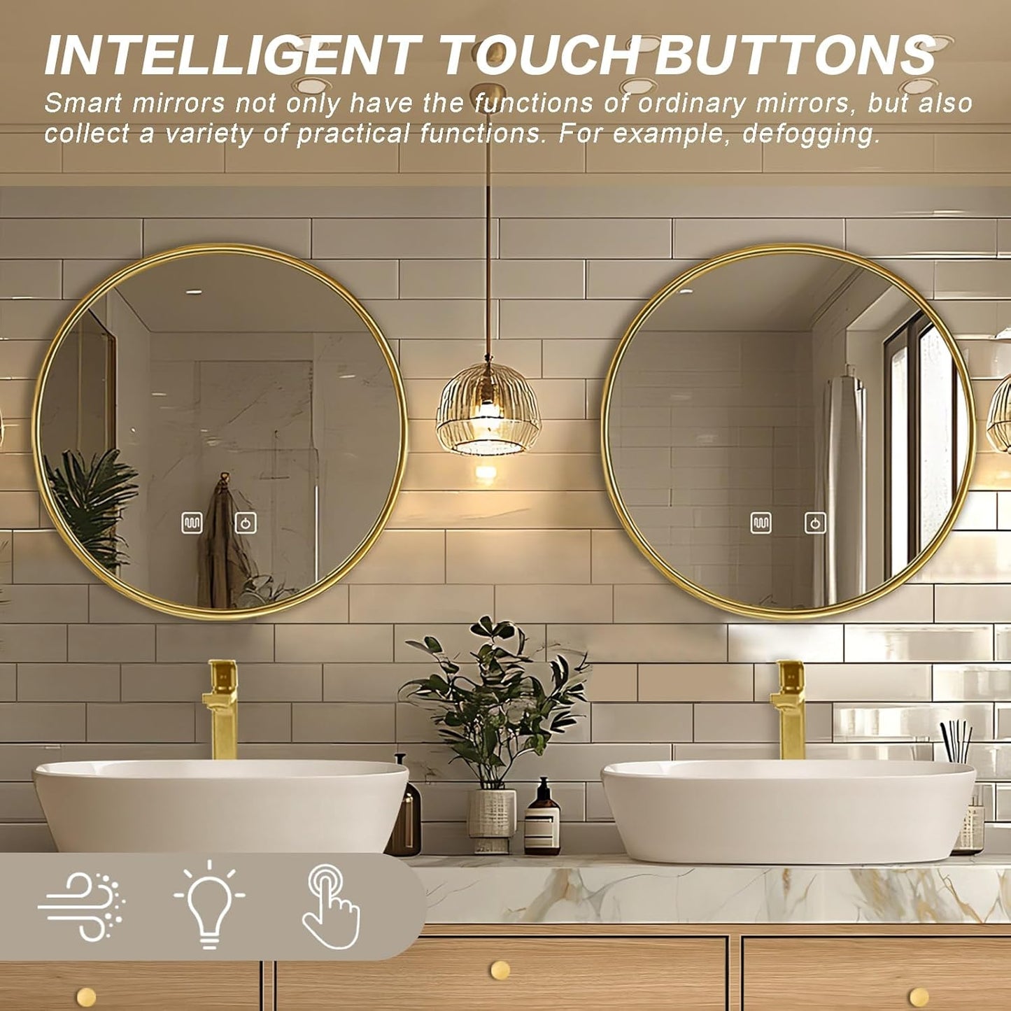 84"Floating Bathroom Vanity with Above Counter Double Sinks
