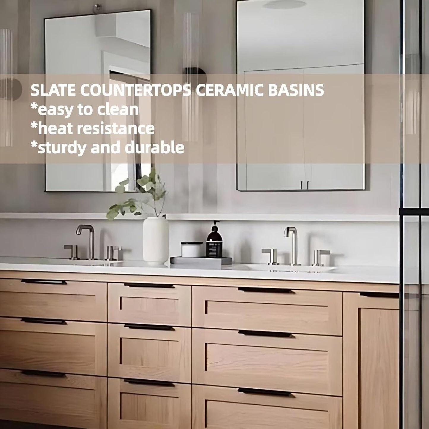 72"-96"Floating Bathroom Vanity with Double Sinks