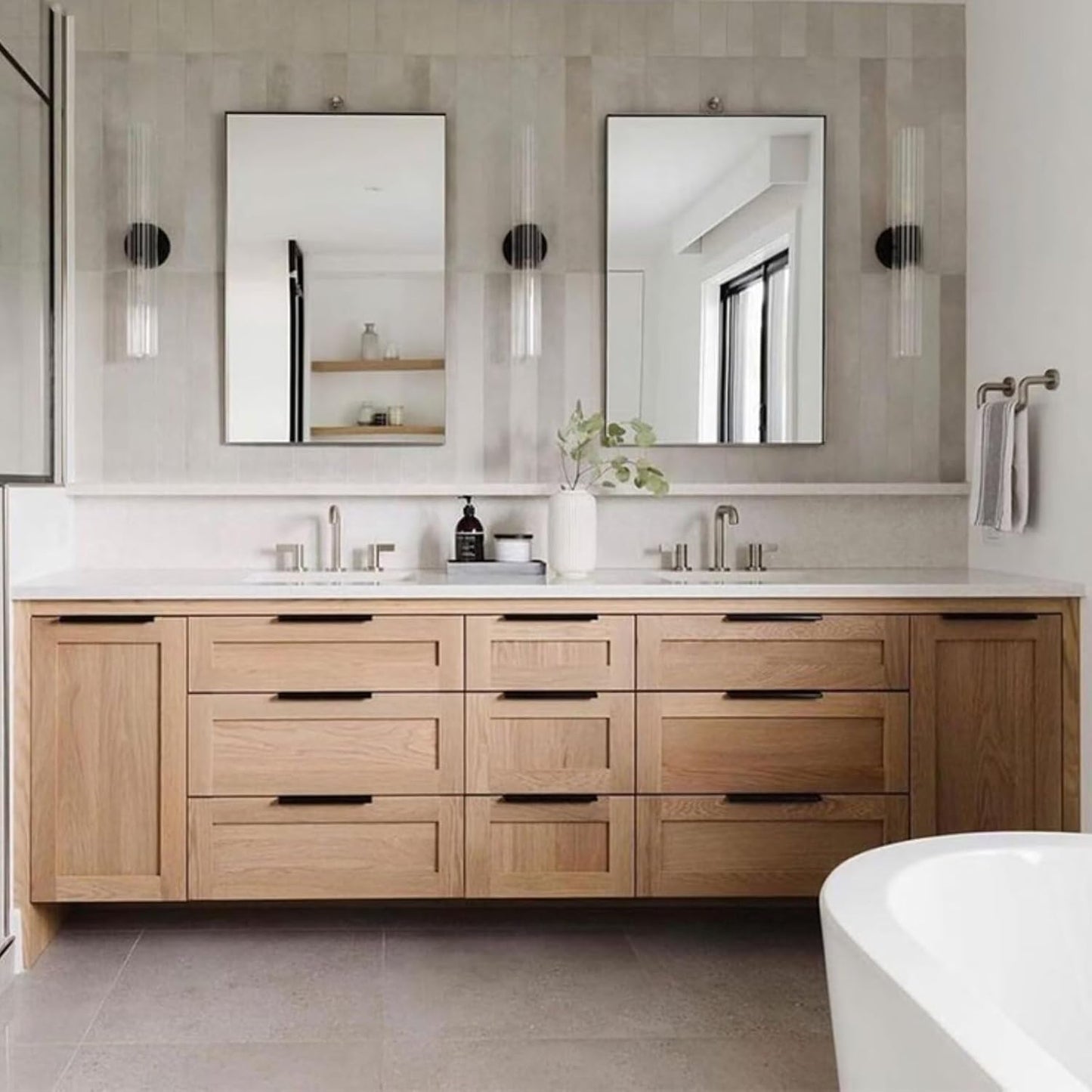 72"-96"Floating Bathroom Vanity with Double Sinks