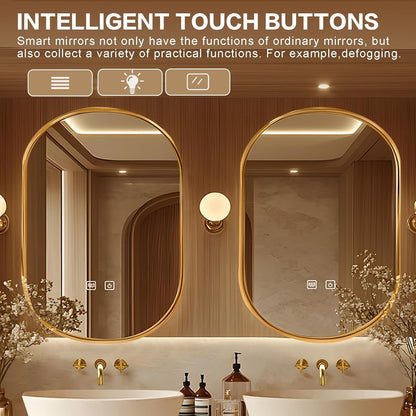 72"Floating Bathroom Vanity with Double Sinks Includes Irregular Mirrors
