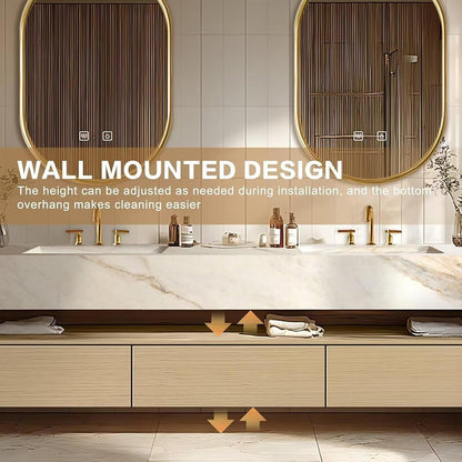 92"Floating Bathroom Vanity with Double Sinks Includes Log Style Cabinet
