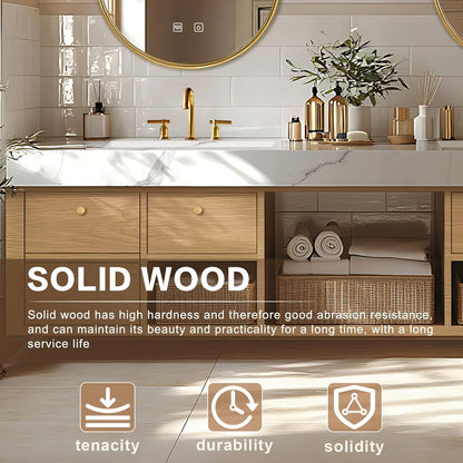 88"Floating Bathroom Vanity with Double Sinks Includes American Country Style