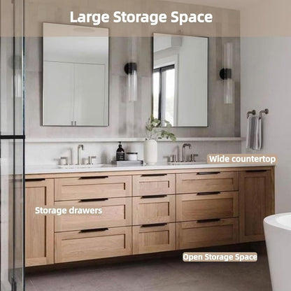 72"-96"Floating Bathroom Vanity with Double Sinks