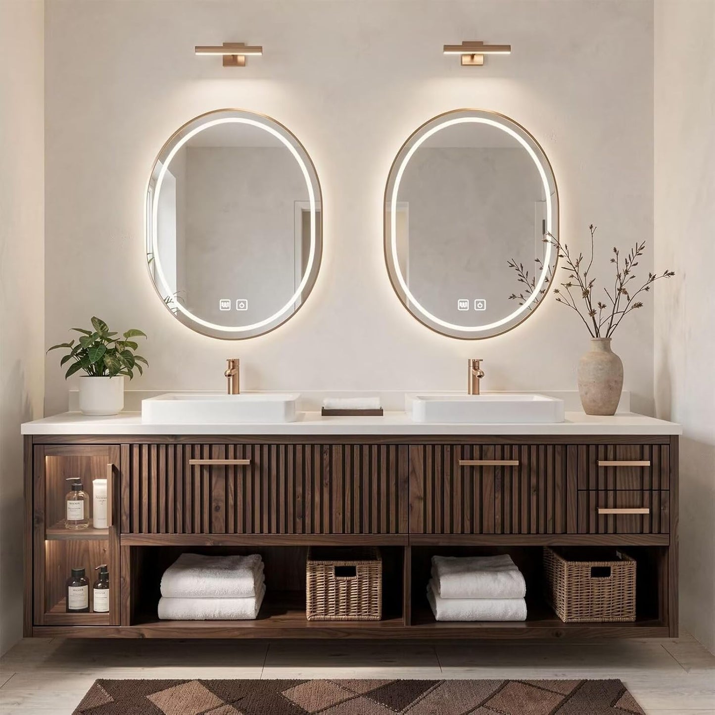 96" Bathroom Vanity with Sink - Modern Bathroom Vanity with Double Sink