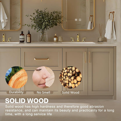 72"Modern Bathroom Vanity with Double Sinks Includes Rectangle Mirrors