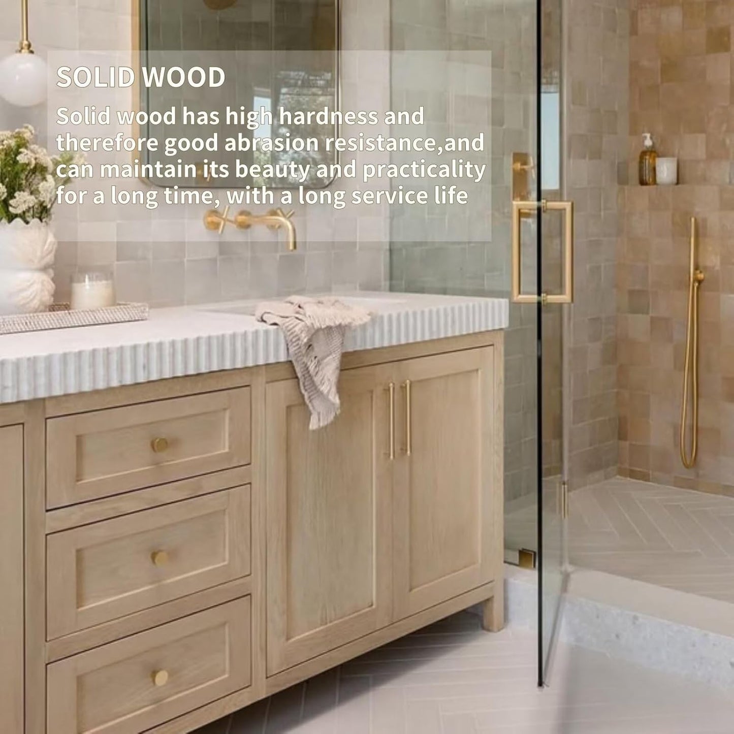 60"-96"Modern Bathroom Vanity with Double Sinks (Rustic Log Style)