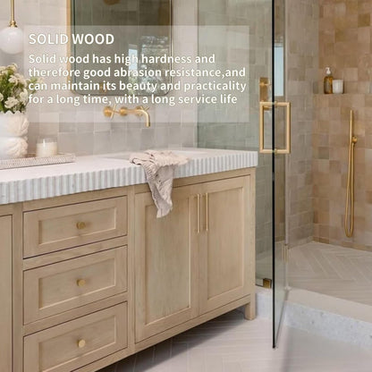 60"-96"Modern Bathroom Vanity with Double Sinks (Rustic Log Style)