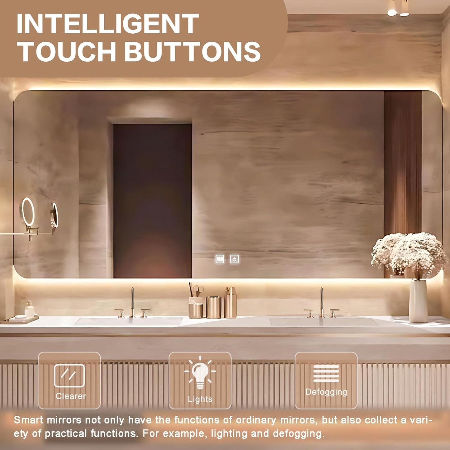 60"Luxurious Solid Wood Bathroom Vanity Includes Embossed Striped Wave Panels