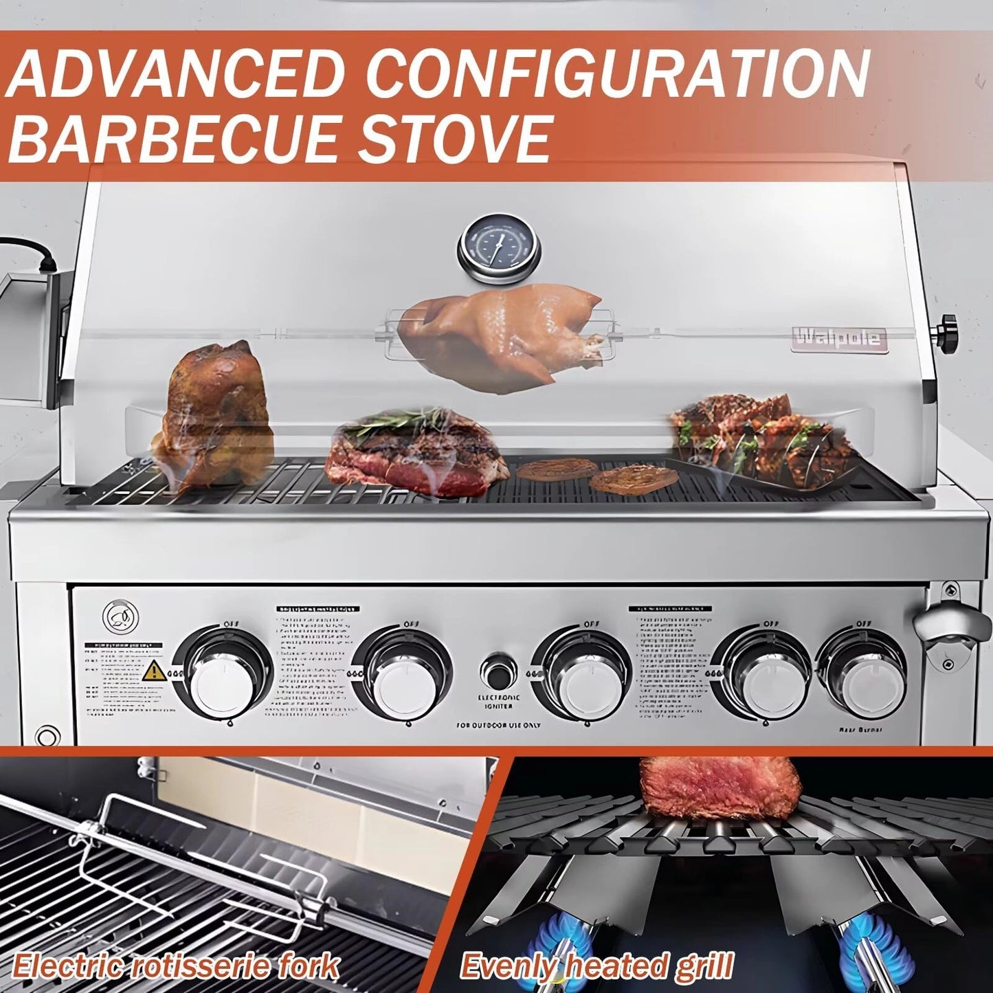 Aihm-Lon Outdoor Storage Cabinet with Barbecue Grill 76.37"