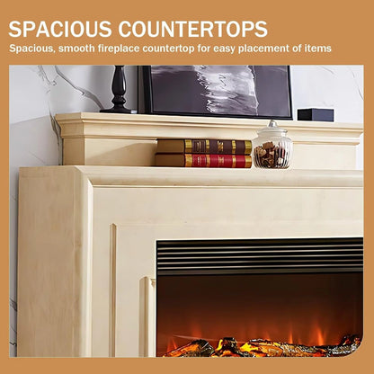 Aihm-Lon Exquisite Electric Fireplace Includes Layered Three-Dimensional Design 59”